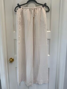 Z Supply Wide Leg Cream Drawstring Pants